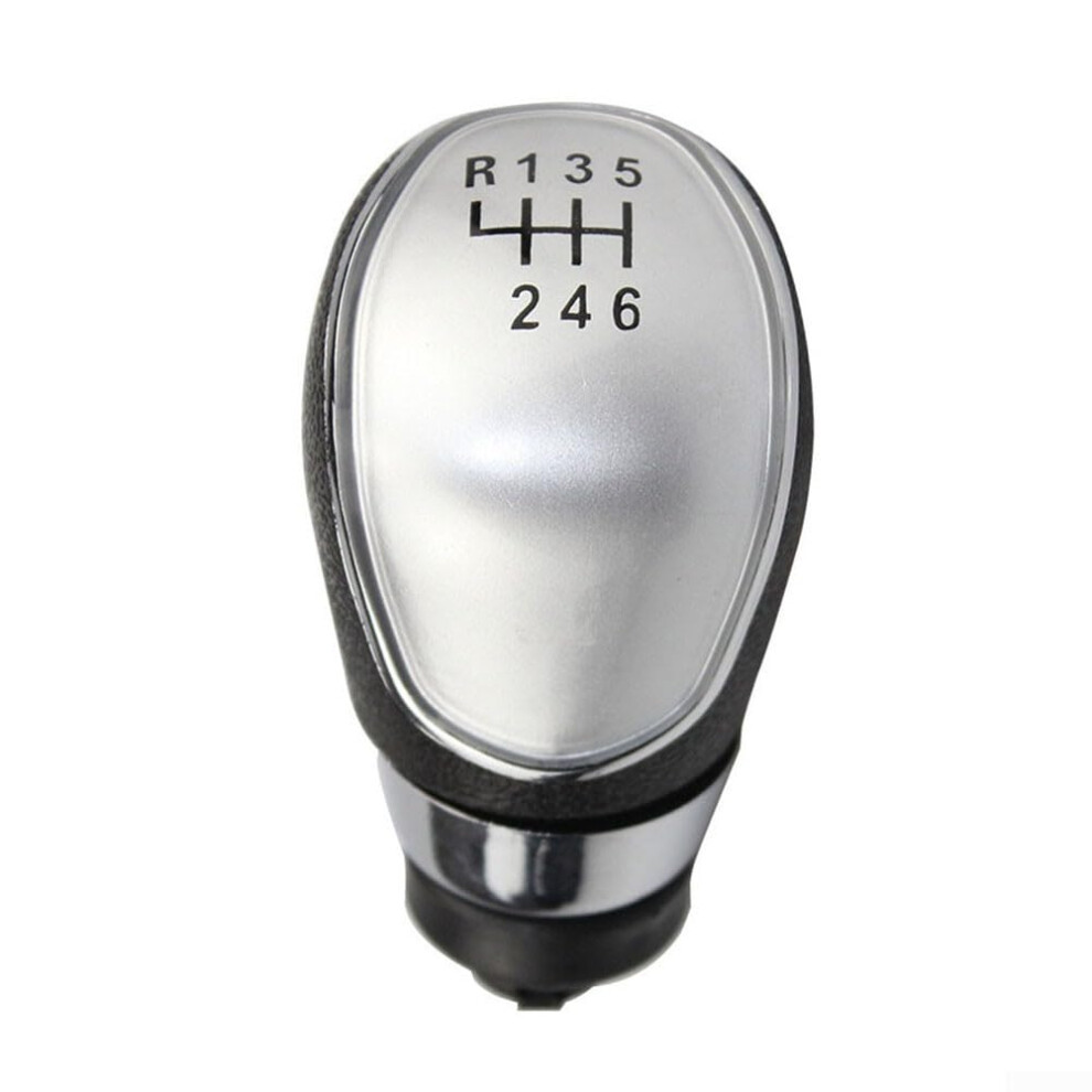Gear Shift Knob And Gaiter For Ford Fiesta Focus 6 Speed Quick Installation Black/Silver 9199774689717