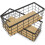 2 Pack Wire Storage Baskets with Wood Base, Narrow Rustic Storage Bin for Bathroom, Kitchen, RV 4
