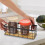 2 Pack Wire Storage Baskets with Wood Base, Narrow Rustic Storage Bin for Bathroom, Kitchen, RV 2