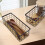 2 Pack Wire Storage Baskets with Wood Base, Narrow Rustic Storage Bin for Bathroom, Kitchen, RV 5