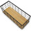 2 Pack Wire Storage Baskets with Wood Base, Narrow Rustic Storage Bin for Bathroom, Kitchen, RV 3
