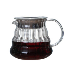 Glass Coffee Dripper 14 Cups Manual Brewer Spiral Rib Design Heat Resistant Borosilicate
