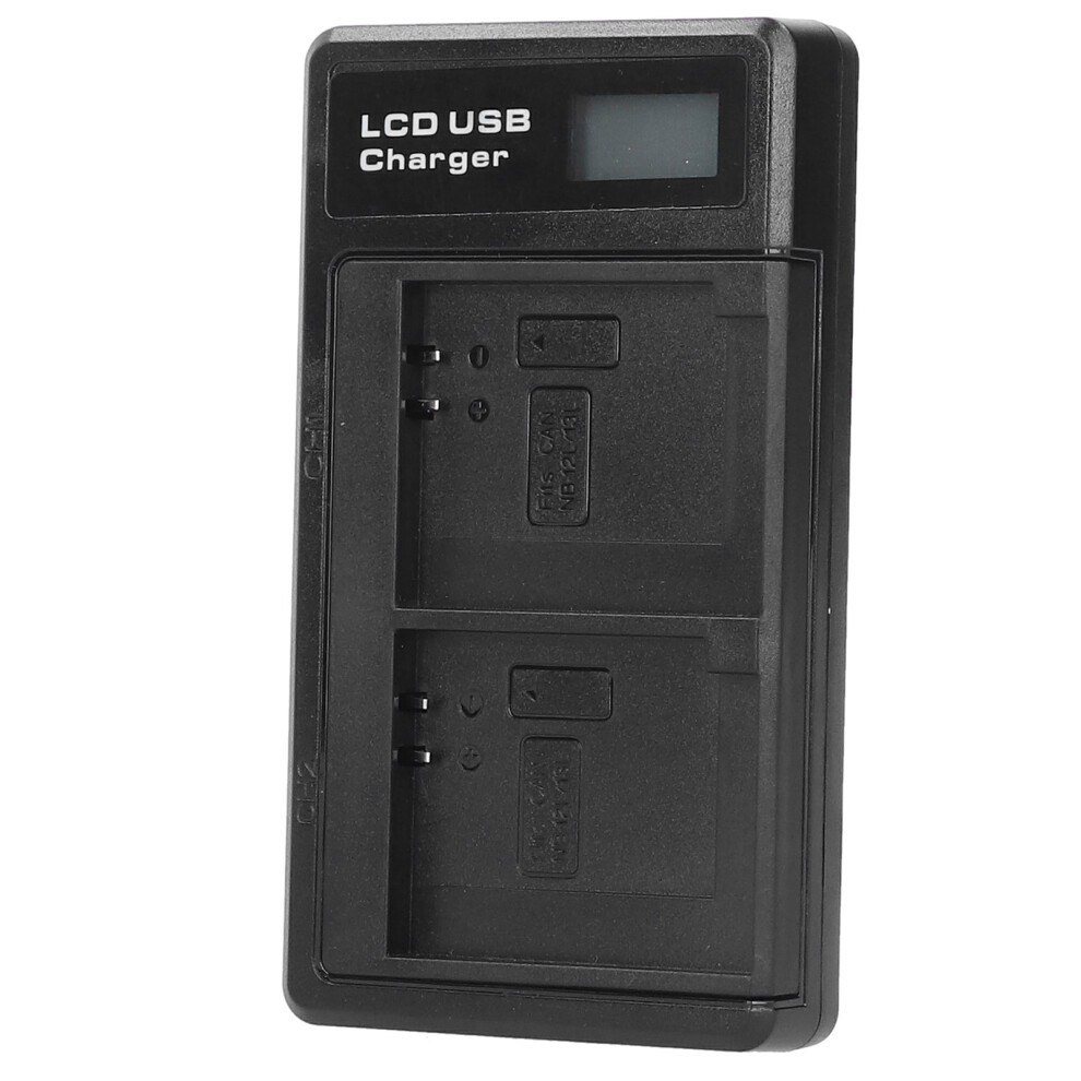 Portable Nbâ13L Battery Charger For Usb Cameras Dual Usb With Lcd Display 4631379624533