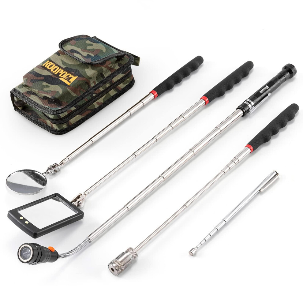 Magnetic Pickup Tool Set With Led Flashlight And Telescoping Inspection Mirror For Mechanics 9199774689847