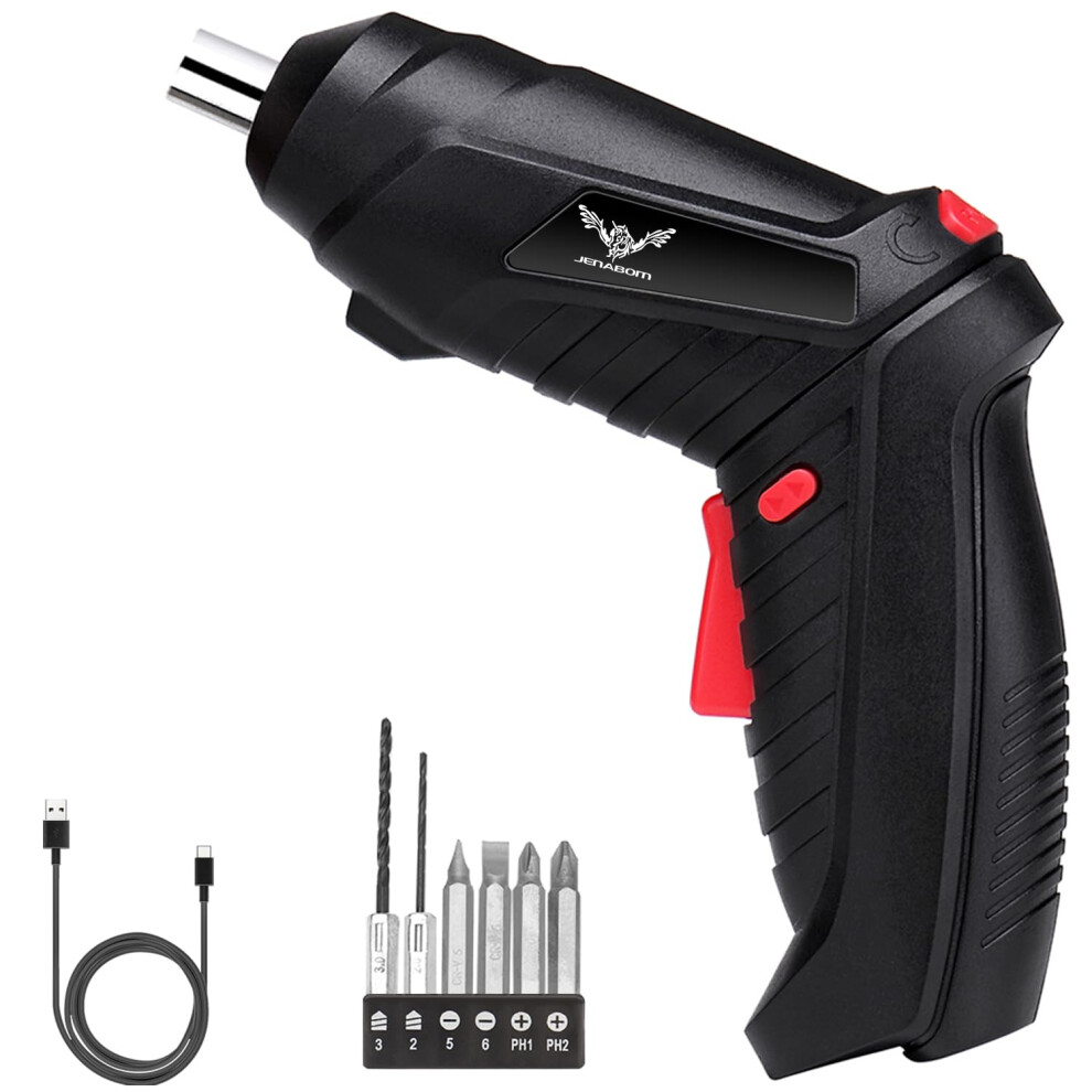 3.6V Cordless Electric Screwdriver Set With Led Light, Dual Position Handle And Usb Charging 9199774689915