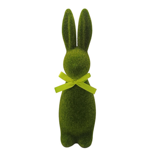 User Friendly Green Plastic Flocking Simulation Rabbit-LL0149B