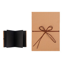 Stretchable Folding Photo Album Thick Page Page-Black M