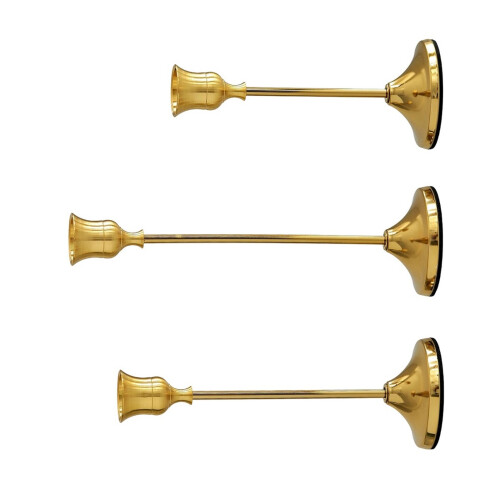 3PCS Electroplated Aluminum Candle Holders with Different-3