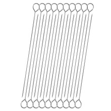 20 PCS BBQ Metal Skewers Stainless Steel, Air Fryer Skewers 30cm Reusable Kebab Skewers for Grilling , Oven, and BBQ