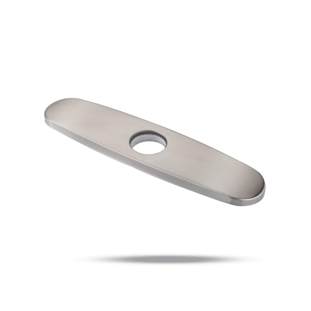 Kitchen Faucet Deck Plate 10 Inch Brushed Nickel Escutcheon With Leakproof Seal For Sink Hole Cover 9094768939277