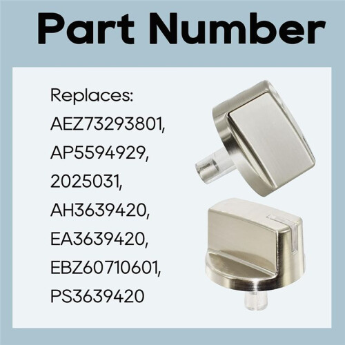 5pcs AEZ73293801 Burner Control Knob Assembly Replacement for  Range/Stove Cooktop, Burner Knob Replace Part 2