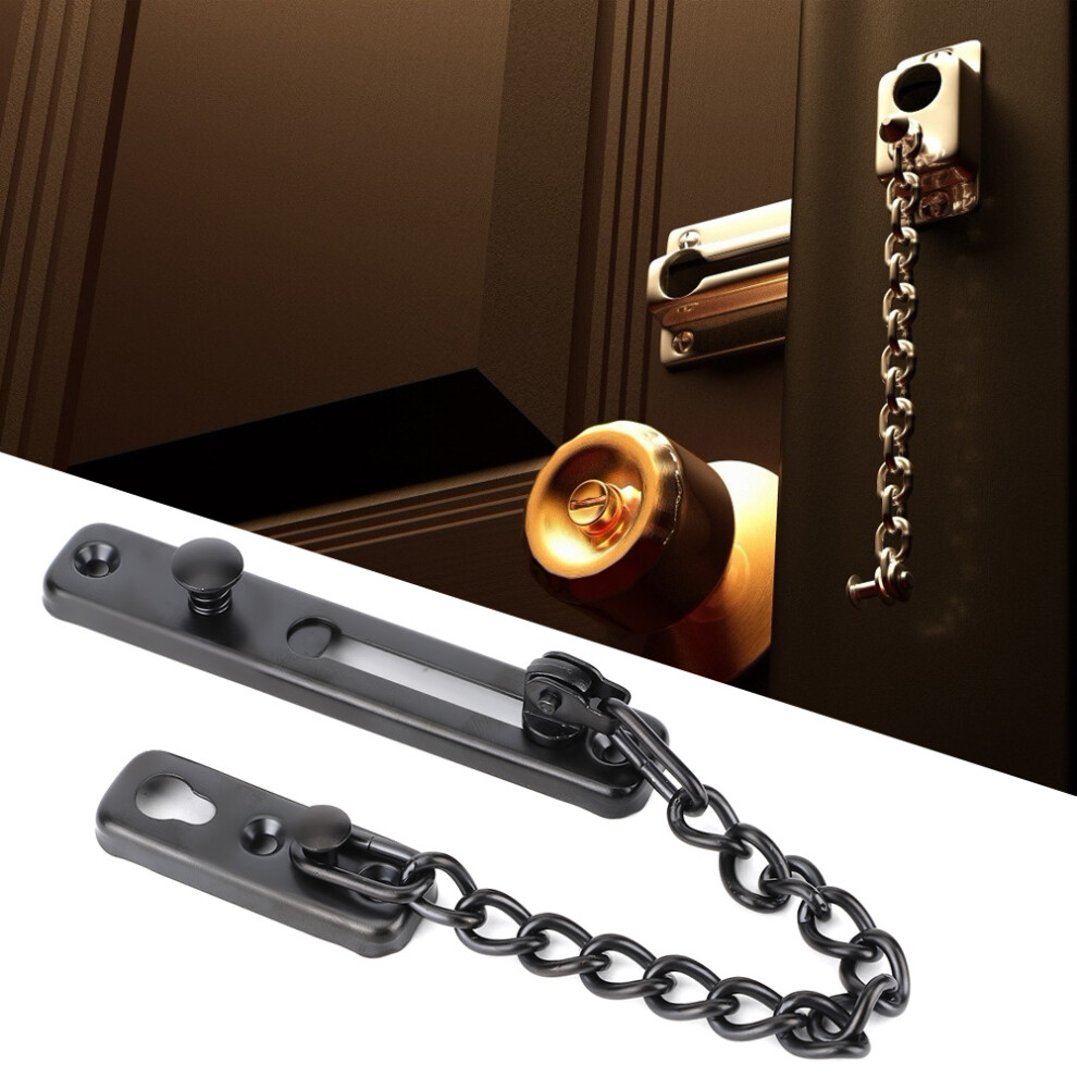 Stainless Steel Anti-Theft Chain Lock 196Mm Security Guard Black 5001383024152