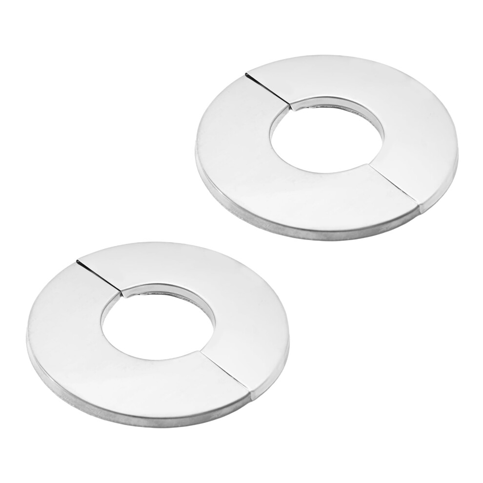 2Pcs 40Mm 304 Stainless Steel Wall Split Flange With Self Adhesive Pipe Cover, Rustresistant Trim Ring For Kitchen Bathroom Laundry 9199774690508