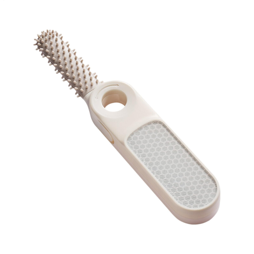 White Foot Scrubber Pedicure Grinder Tool Portable Gentle Callus File For Adults And Seniors Daily At Home Travel