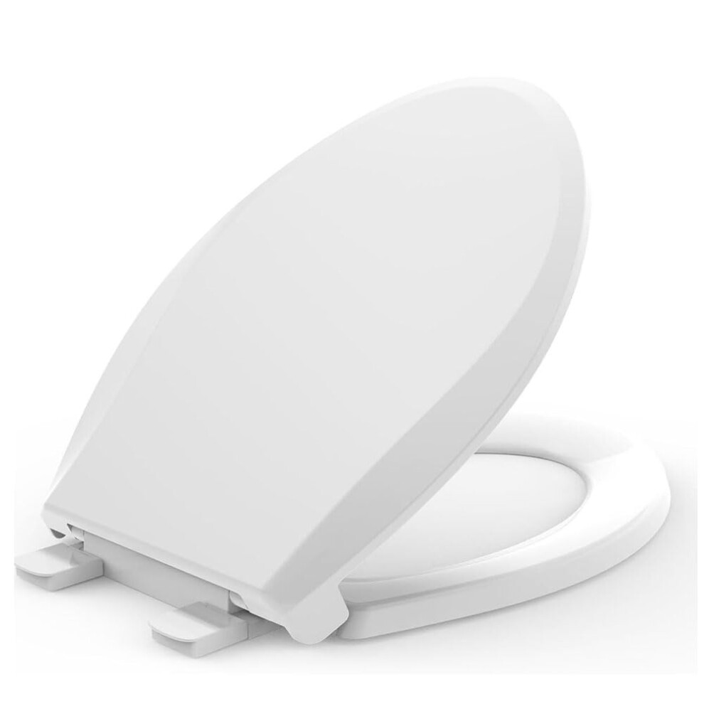 Round Soft Close Toilet Seat For Kohler 4639Rl0, Quiet Lid, Quick Release Easy Clean, White 9094768939628