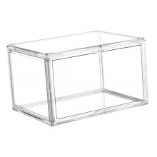 Acrylic Storage Box Clear Book Organizer Dustproof Textbook Holder Stackable For Home Office And Students