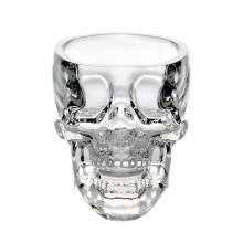 Beer Glass Cup with Double Wall Insulation, Crystal Clear, Transparent, 5x6x5.5cm for Home and Bar