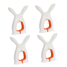 4pcs Large Windproof Clothespins with NonSlip Grip for Laundry and Quilts, Orange Clips for Home and Travel
