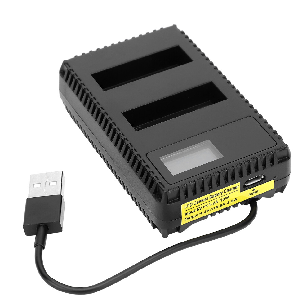 Dual Lcd Display Camera Charger For Ahdbtâ401 With Usb Port 8421379626127