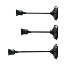 Bougeoirs en aluminium galvanisé, 3 pièces, avec-Noir