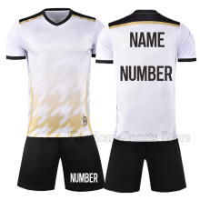 (White Custom, 5XL Height 190-200CM) Breathable Mesh Football Jersey Kit New Summer Men's Children's Soccer Team Uniform
