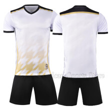 (White No Custom, 3XS Height 120-130CM) Breathable Mesh Football Jersey Kit New Summer Men's Children's Soccer Team Uniform