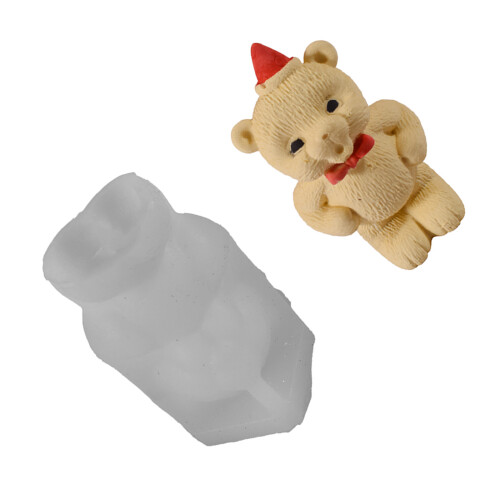 Moule à bougie en Silicone ours mignon,-ours sur les hanches