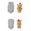 Moule à bougie en Silicone ours mignon,-ours sur les hanches 2