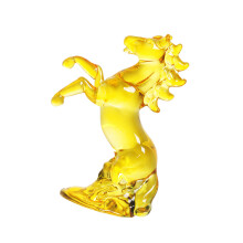 Figurines de cheval debout, Statues de cheval en cristal,-doré