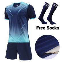 (917 Navy, 4XL Height 190-200CM) Adult Football Jerseys Shorts Children's Soccer Clothes Maillot de football Men Training Kits Clothing