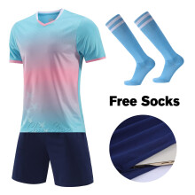(918 Sky Blue, 3XL Height 185-190CM) Adult Football Jerseys Shorts Children's Soccer Clothes Maillot de football Men Training Kits Clothing