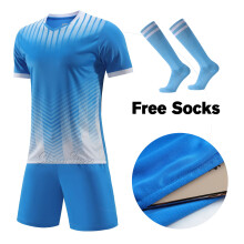 (919 Blue, 2XL Height 180-185CM) Adult Football Jerseys Shorts Children's Soccer Clothes Maillot de football Men Training Kits Clothing
