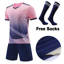 (920 Pink, 2XL Height 180-185CM) Adult Football Jerseys Shorts Children's Soccer Clothes Maillot de football Men Training Kits Clothing