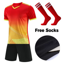 (920 Red, 2XL Height 180-185CM) Adult Football Jerseys Shorts Children's Soccer Clothes Maillot de football Men Training Kits Clothing