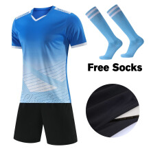 (920 Blue, XS Height 145-155CM) Adult Football Jerseys Shorts Children's Soccer Clothes Maillot de football Men Training Kits Clothing