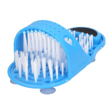 Foot Scrubber with Suction Cups and Pumice Stone for Shower Foot Spa Massage, Blue