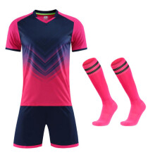 (17 Rose Red, 3XS Height 120-130CM) Men Kids Soccer Jerseys Suit Boys Football Uniforms Futebol Shirt Sets Soccer Kit Clothing