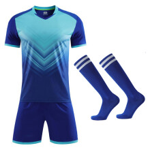 (17 Blue, 4XS Height 100-120cm) Men Kids Soccer Jerseys Suit Boys Football Uniforms Futebol Shirt Sets Soccer Kit Clothing