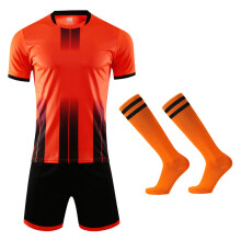 (16 Orange, XS Height 140-150CM) Men Kids Soccer Jerseys Suit Boys Football Uniforms Futebol Shirt Sets Soccer Kit Clothing