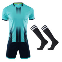 (16 Sky Blue, 2XS Height 130-140CM) Men Kids Soccer Jerseys Suit Boys Football Uniforms Futebol Shirt Sets Soccer Kit Clothing