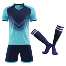 (17 Sky Blue, L Height 165-170CM) Men Kids Soccer Jerseys Suit Boys Football Uniforms Futebol Shirt Sets Soccer Kit Clothing