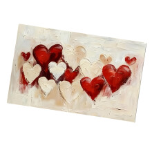 Valentijnsdag Decors Hart Canvas Print Wall Art-30x40cm zonderF