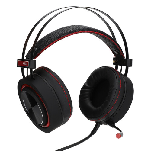 Ενσύρματα ακουστικά παιχνιδιών για PS4, Xbox One PC, ακουστικά ακύρωσης θορύβου RGB LED με 2