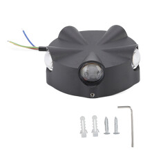 Luminária de varanda com estrutura em alumínio, sensor de movimento, alta luminosidade e luz suave que não ofusca, ideal para pátio, cozinha,
