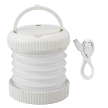 Linterna LED portátil para acampar, plegable, con adsorción magnética, fabricada en ABS duradero y recargable, ideal para aventuras y emergencias.