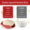 Snack Serving Bowl Double Layer Waste Separation Red Party Nut and Candy Bowl Large Capacity 2