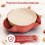 Snack Serving Bowl Double Layer Waste Separation Red Party Nut and Candy Bowl Large Capacity 5