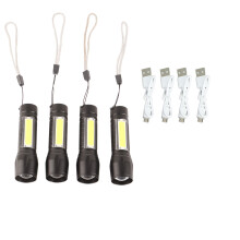 Lanternă tactică reîncărcabilă cu LED-uri cu focalizare reglabilă, cu lumeni mari, luminoasă, cu încărcare USB pentru camping în aer liber,