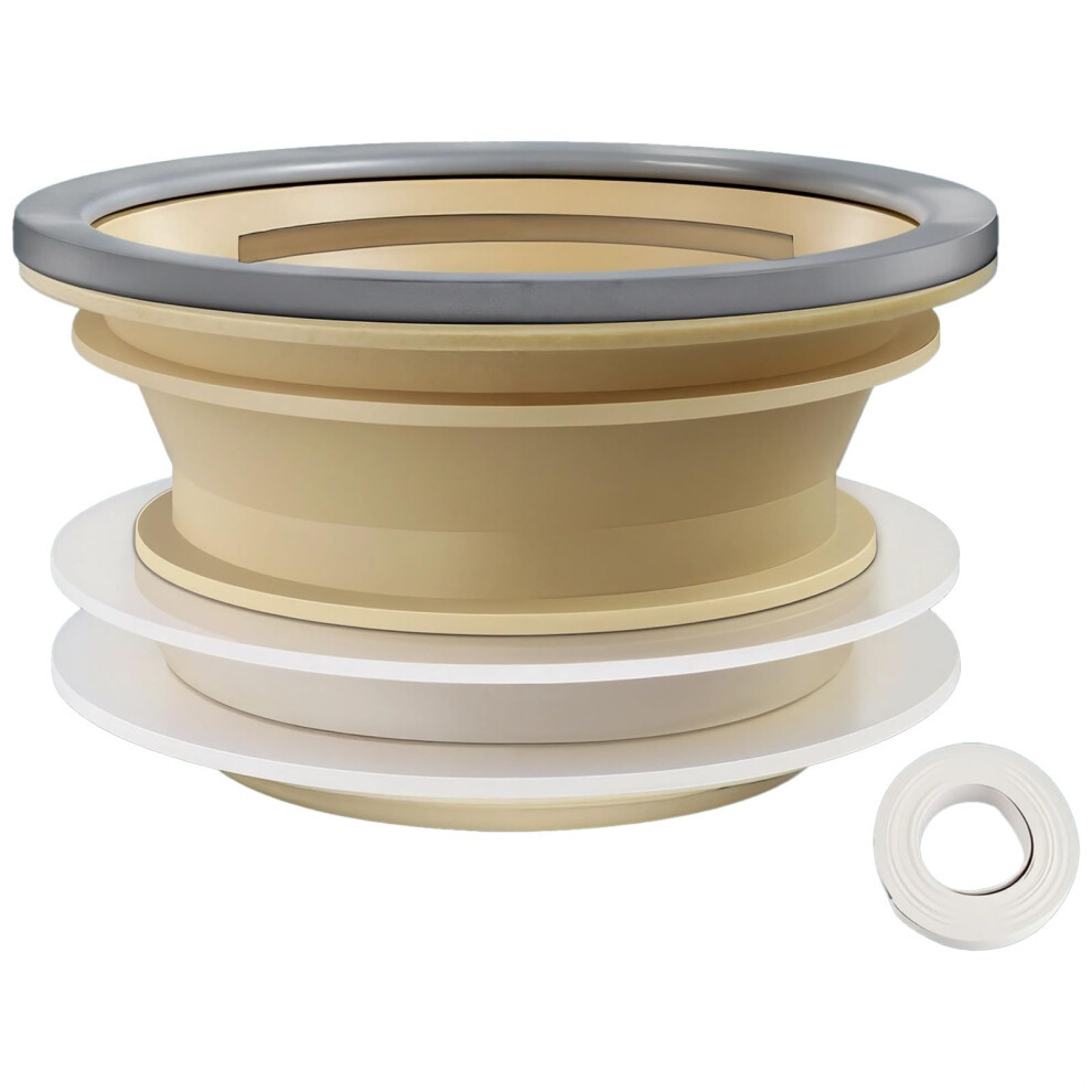 Odor Proof Toilet Flange Seal Universal Fit Leakproof Odor Control Easy Installation Pvc 9187378939154