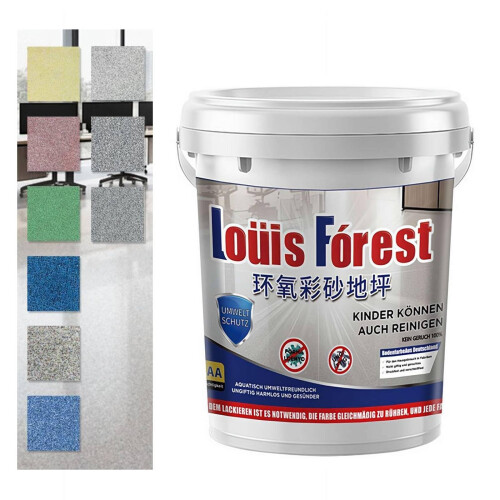 Light Gray  Gloss Marble Effect Epoxy Floor Coating, Waterproof Quick Dry Garage Paint 500ml
